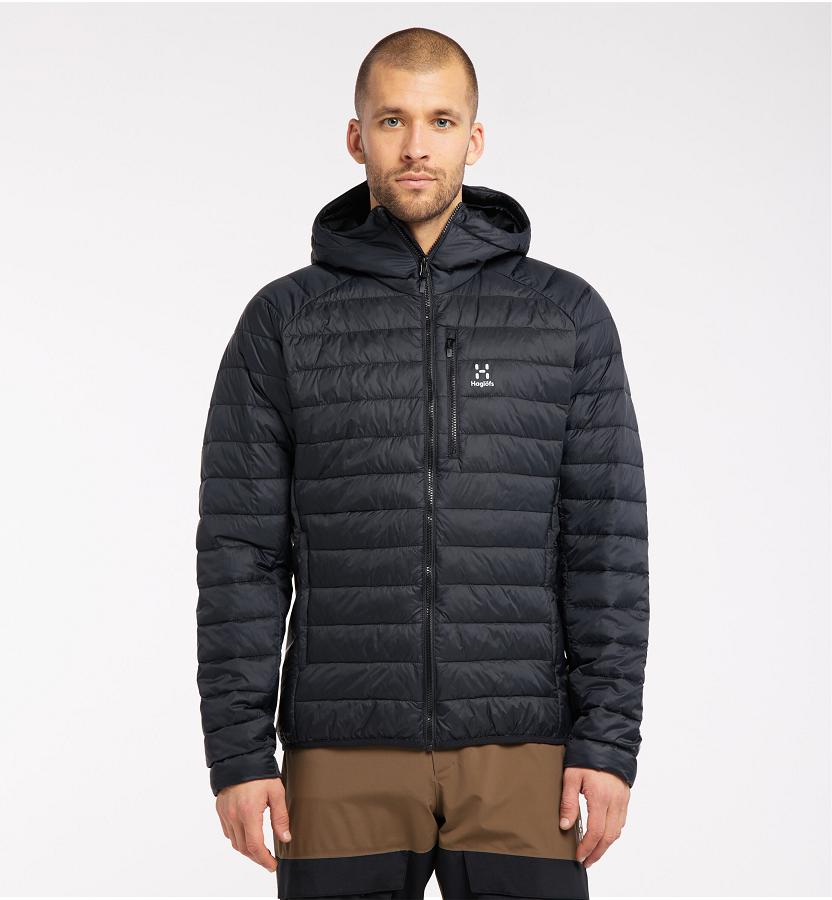 Haglöfs Mens Spire Mimic Down Jacket Black New Zealand 32584CFXZ